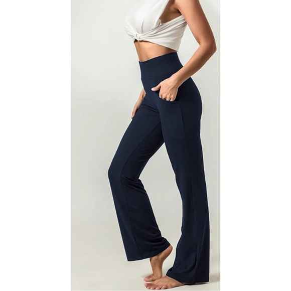 high waisted bootleg trousers